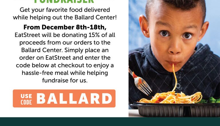 Ballard Center's eat and earn fundraiser flyer