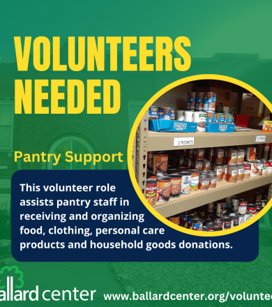pantry support volunteers needed