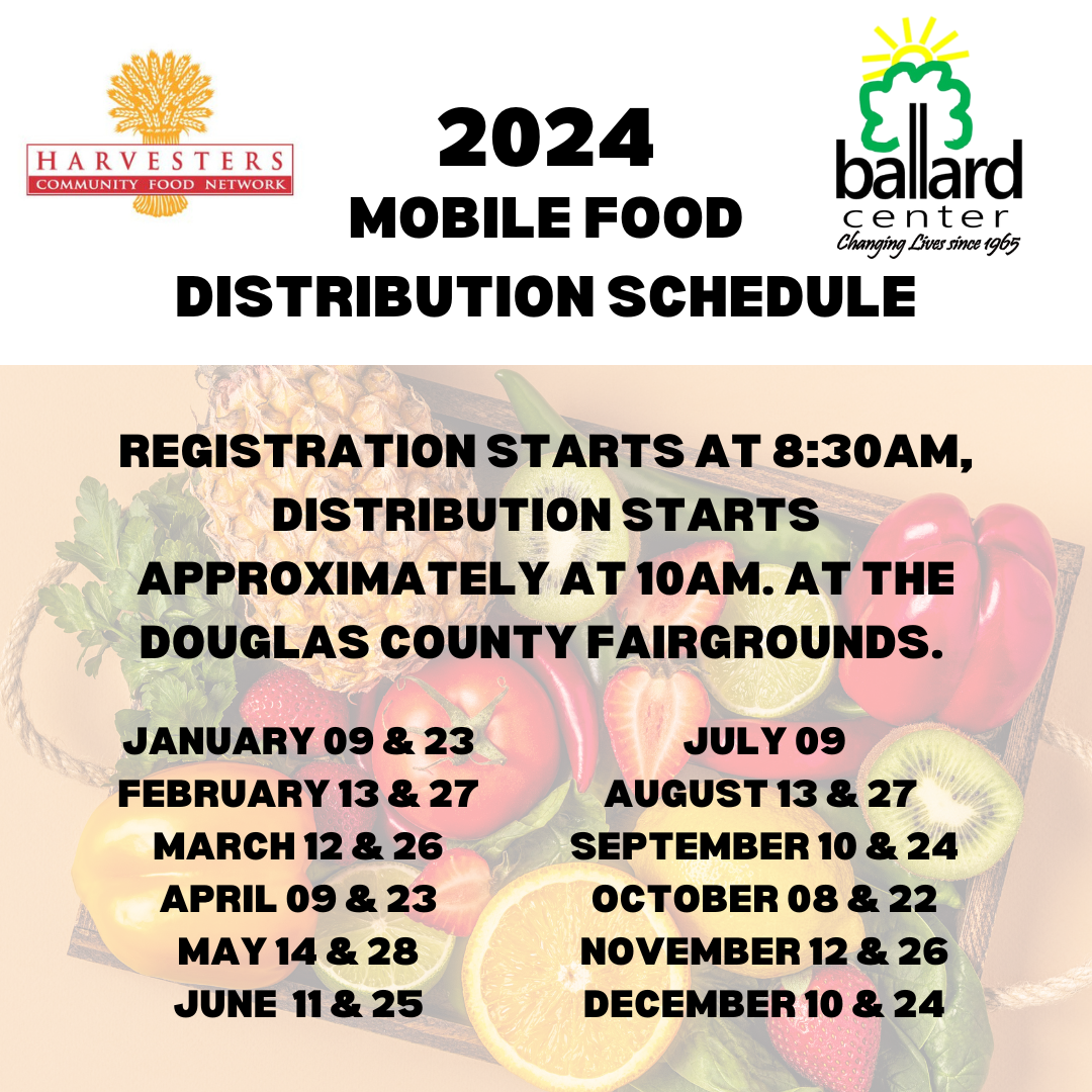 2024 mobile food distribution schedule. Registration starts at 8:30 am, distribution starts at approximately 10 am at the Douglas country fairgrounds. January 9 and 23, February 13 and 27, march 12 and 26, April 9 and 23, may 14 and 28, June 11 and 25, July 9, August 13 and 27, September 10 and 24, October 8 and 22, November 12 and 26, December 10 and 24